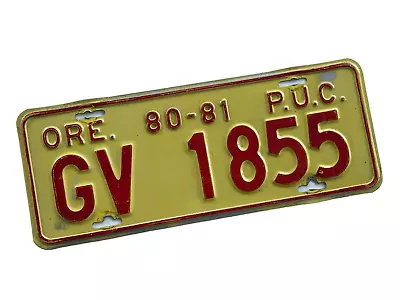 Oregon Ore. 80-81 P. U.C.  License Plate GE 1855 Public Utilities • $14