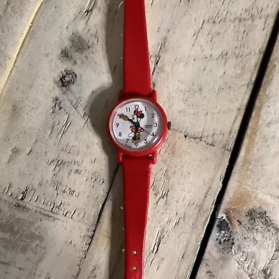 Vintage Lorus Disney Minnie Mouse Watch Youth Kids Red New Battery • $24.99