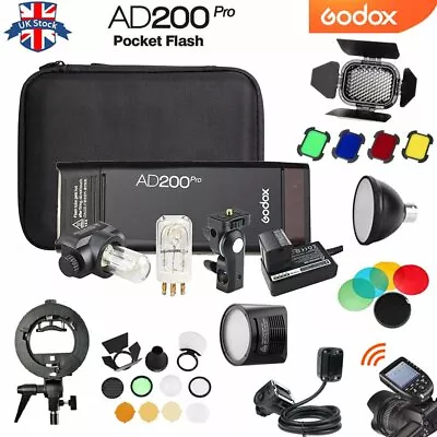 Godox AD200pro Kit 200Ws Outdoor Speedlite Flash TTL HSS 2.4G Pocket Flash Light • £558.90