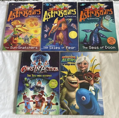 £3 • Buy 5 Book Bundle By Steve Cole Astrosaurs Cows In Action & Monsters V Aliens Z4