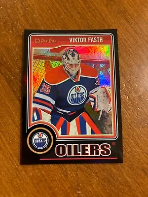 Viktor Fasth 2014-15 O Pee Chee Marquee Black Rainbow #34 Edmonton Oilers /100 • $4.99