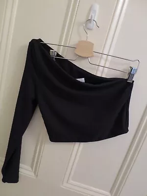 $25 • Buy Kookai One Shoulder Top Size 0 Black Preloved, Excellent Condition 