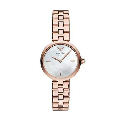 Womens Wristwatch EMPORIO ARMANI ARIANNA AR11196I Steel Gold Rose White • $335.75