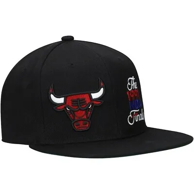 Mitchell & Ness NBA 1991 Finals Snapback Dual Whammy Chicago Bulls Cap Hat Black • $22.97