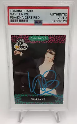 1991 VANILLA ICE PSA AUTO ProSet MusiCards Card Signed Authentic YO! MTV RAPS • $135.86