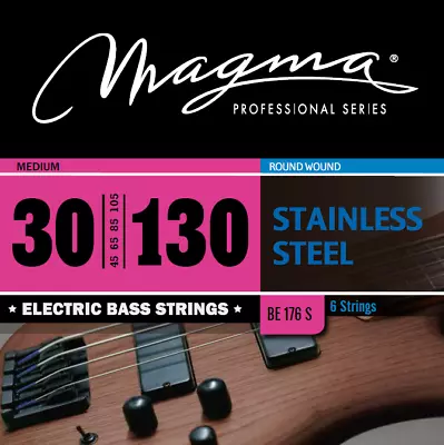 Magma Electric Bass Strings Medium - Stainless Steel Round Wound LS 34 .030 .130 • $55.27