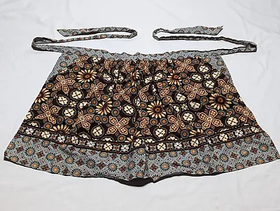 Vera Bradley Canyon Brown Blue What's Cookin' Apron Tie Waist Pockets • $19.95