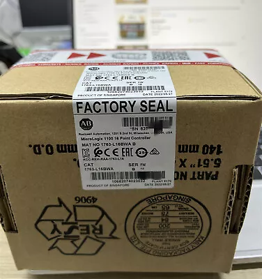 Factory Sealed For AB 1763-L16BWA SER B MicroLogix 1100 PLC Controller Module • $1180