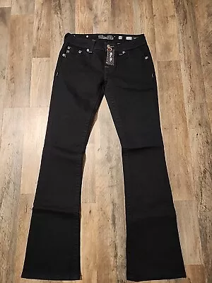 Buckle Miss Me Jeans Boot JY5493B3  SEQUINS & CRYTALS STUDDED SZ 28 X 33 NWT • $52.49