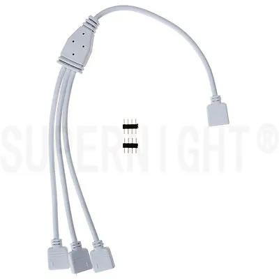 RGB LED Strip Connector Splitter Female Extension Cable 4 Pin Wire 3 Way Adapter • $8.59