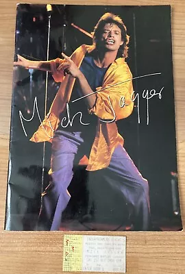 Mick Jagger 1988 Sydney Tour Book And Concert Ticket • $50