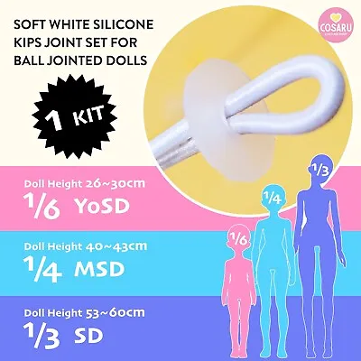 US Seller NEW 1/6YoSD 1/4MSD 1/3SD BJD Doll Joint Care Kips Silicone Disks Kit • $6.99