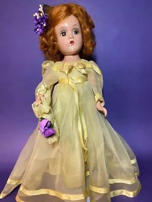 Vintage Madame Alexander 15  Wendy Doll - Rare Yellow Bridesmaid - No Crazing • $110