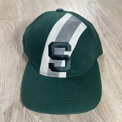 Vintage Michigan State Spartans Hat Snapback School College Green Annco Cap • $19.80