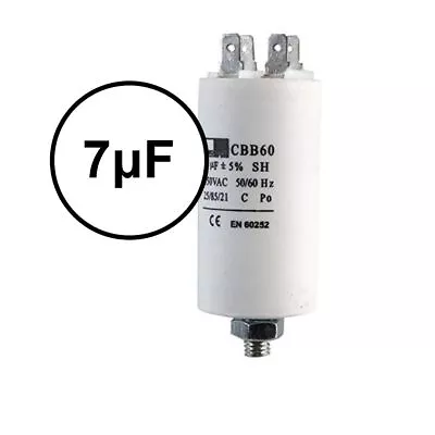 For Candy Hoover Hotpoint Tumble Dryer Motor Capacitor 7UF µF Microfarad • £11.88