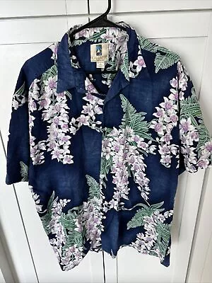 Kahala Men’s Hawaiian Floral Design Aloha Shirt XL Hawaii • $17.43