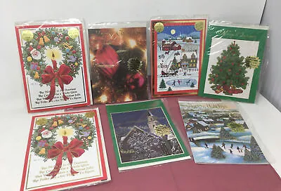 Lot Of  7 Musical  Christmas Cards & Envelopes - NEW - 1990's Woolworths VIntage • $35
