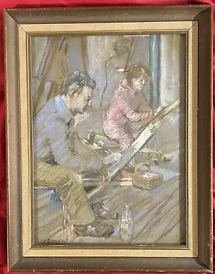 Original Irish Art Pastel Painting Drawing Artists In Art Class William Ennis • £150