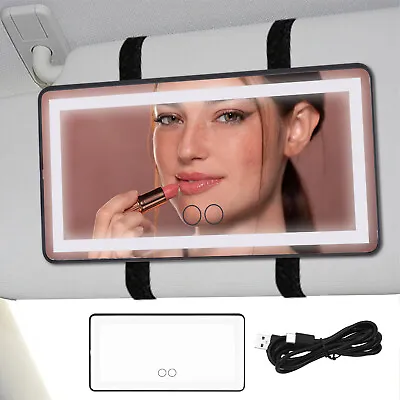 60 LEDs Car Sun Visor Vanity Mirror Rechargeable Makeup Mirror With 3Light Modes • $21.89