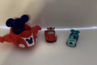 Mickey Mouse Lot Of 3 Disney Toys Cars And Plane • $9.99