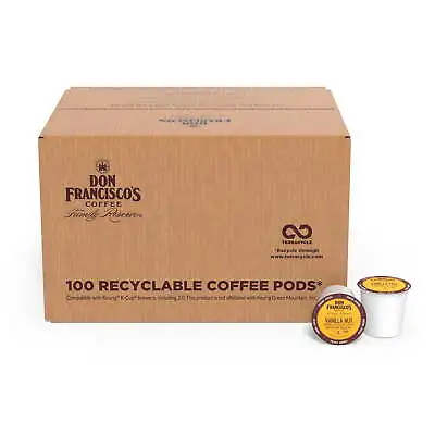 Don Francisco Coffee Vanilla Nut Flavored Medium Roast K-Cup Coffee Pods100 Ct • $34.67