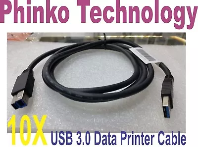 $38.66 • Buy 10x Super Fast USB 3.0  Printer Cable Cord Type A To B ~1.5M Long BRAND NEW