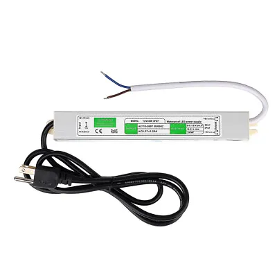 12V LED Driver IP67 Waterproof LED Power Supply Output DC 30W 2.5Amp Transformer • $16.99