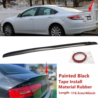 46in Universal Black Fit For Mazda 6 Mazda6 09-13 Sedan Trunk Lip Spoiler Wing • $35.32