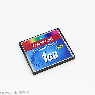Transcend 1GB CF Card 80X Type I CompactFlash Memory Card • $15.35