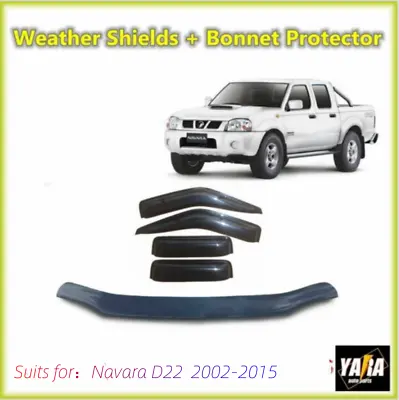 $128 • Buy Suits For 2002-2015 Navara D22 Bonnet Protector & Weathershields Weather Shields