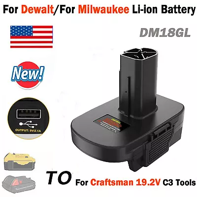 Adapter For Milwaukee For Dewalt 18V Battery Converter To For Craftsman 19.2V • $11.19