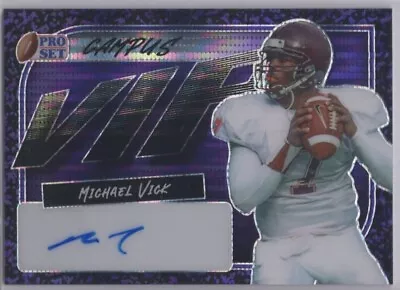 2023 Leaf Pro Set Metal Football Campus Vip Michael Vick Auto Purple Pulsar #4/6 • $27.95