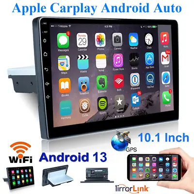 10.1'' Double 2 Din Car Radio Android 13 GPS WIFI BT Carplay Touch Screen Stereo • $63.89