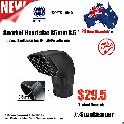 3.5 Inch 85mm Snorkel Air Ram Head Safari Airflow Replacement • $29.50