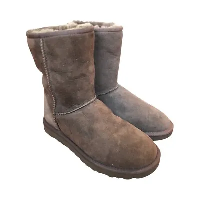 UGG Women's Classic Short Charcoal Grey Boots 5825 Suede Size 5 • $44.99