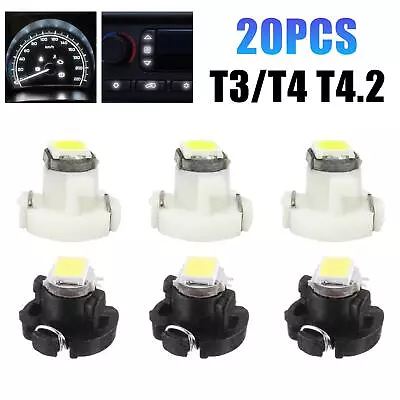 T4 T3 Neo Wedge LED Dash Switch Lamp A/C Climate Control HVAC Light Bulbs 20PCS • $8.68