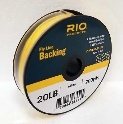 Rio 20 Lb 200 Yard Spool Of Dacron Backing In Yellow Fly Line & Reel Backing • $13.95