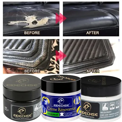 Advanced Leather Repair Kit Filler Vinyl DIY Car Seat Patch Sofa Rip Holes Cream • $7.68