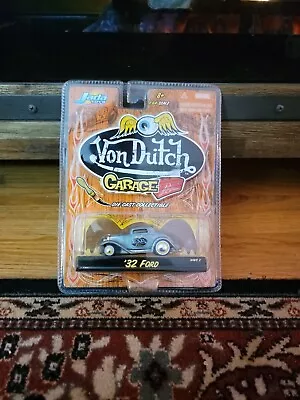 Jada Toys Von Dutch Garage Chop Shop '40 1940 Ford Flat Gray REAL RIDERS RAT ROD • $13.98