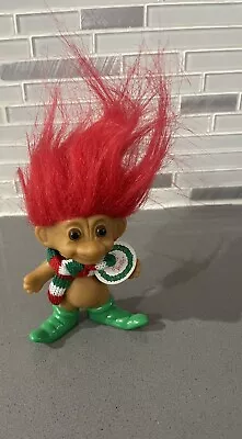 Vintage Christmas RUSS Troll Doll 18367 Merry Little Trolls. Red Hair. • $4.99