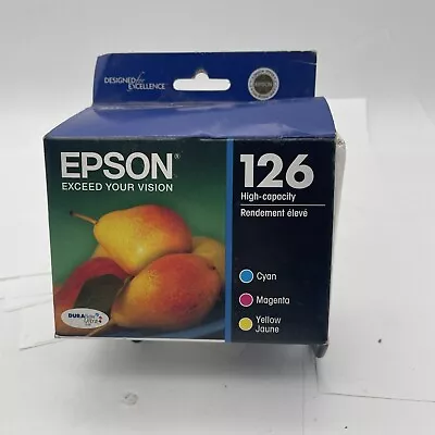 Genuine Epson 126 High-Capacity Ink Cartridge Cyan/Magenta/Yellow Exp 02/2015 • $19.99