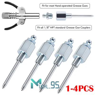 Grease Gun Needle Tip Narrow Grease Needle Nozzle AdapterNeedle Grease Fittings • $18.99