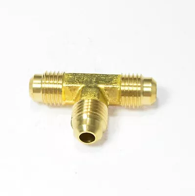 Natural Gas Tee T Propane Male Fitting 1/4 Flare Sae 45 Degree 3 Way Hvac Lng Rv • $8.49