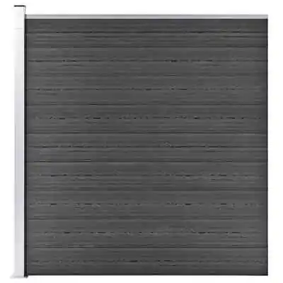 Fence Panel WPC 175x186 Cm Black With PVC Coated • £380.40