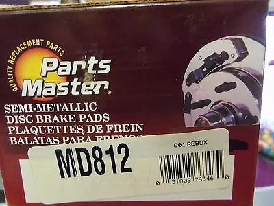 Parts Master MD812 Disc Brake Pad Set FREE Fast Shipping • $13.99