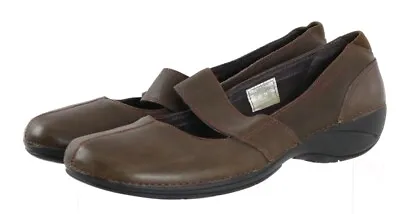 Merrell Air Cushion Women's Mary Jane Loafers Shoes Size 8 Leather Brown • $27.20