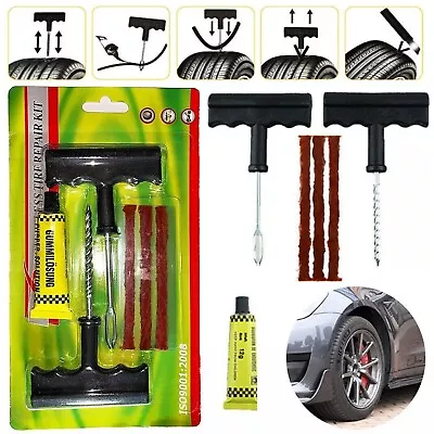 Tyre Repair Kit Tire Puncture Emergency Tools Set Motorcycle Bike Car Tubeless • $7.99