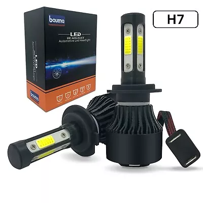 2X BAUMA H7 LED Headlight Bulb Kit High Low Beam 6500K Super White 20000LM EOA • $20.14