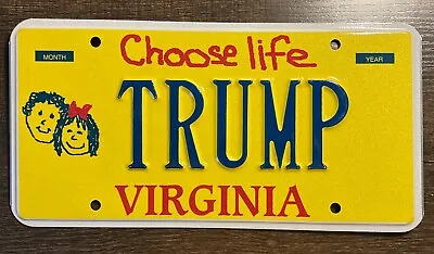 Virginia Personalized Vanity License Plate Va TRUMP Train 2024 Man Cave Sign Tag • $90