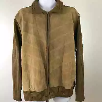 Robert Louis Men's Brown Suede Long Sleeve Jacket 87348 XL   • $27